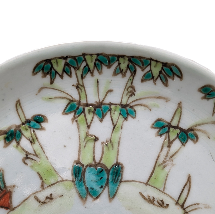 Platito Famille Rose Cantonés, China, Periodo Tongzhi (1861-1875)