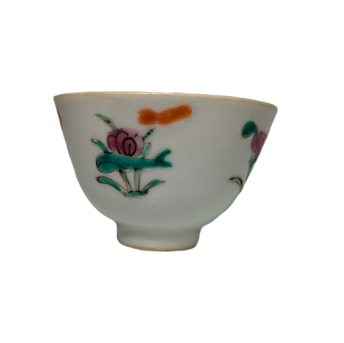 Copa Famille Rose Cantonés, China, Periodo Tongzhi (1861-1875)