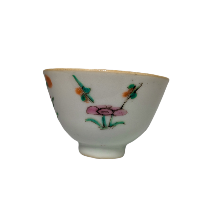 Copa Famille Rose Cantonés, China, Periodo Tongzhi (1861-1875)