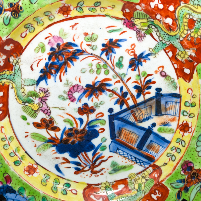 Plato Chino Clobbered, Periodo Kangxi (1662 -1722)