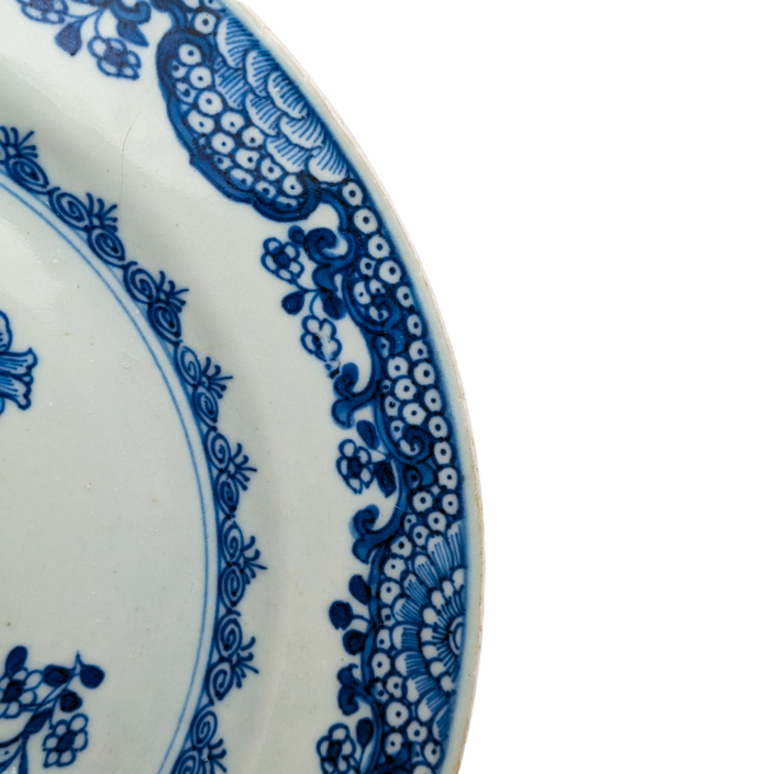 Plato Chino azul y blanco, Periodo Qianlong (1736-1795)