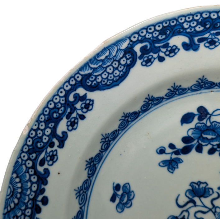 Plato Chino azul y blanco, Periodo Qianlong (1736-1795)