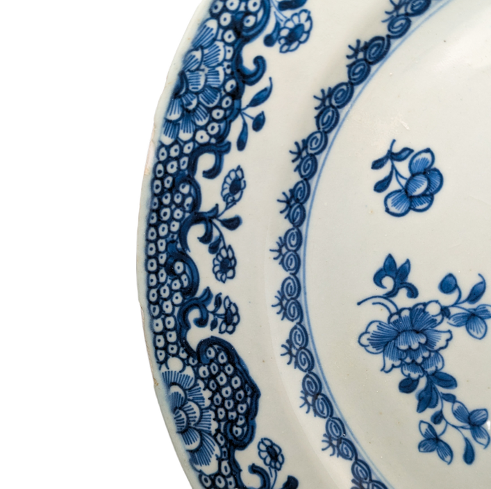 Plato Chino azul y blanco, Periodo Qianlong (1736-1795)