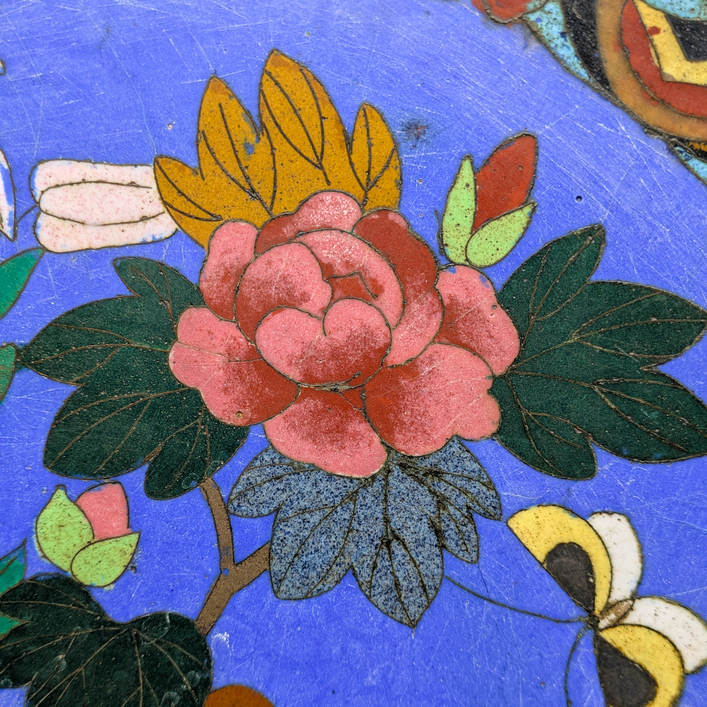 Plato Japonés de Cloisonné, Periodo Meiji (1868-1911)