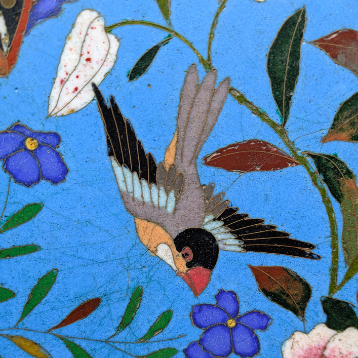 Plato Japonés de Cloisonné, Periodo Meiji (1868-1911)