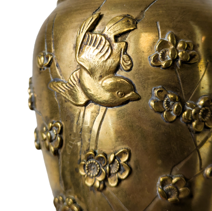 Jarrón Japonés de bronce, Periodo Meiji (1868-1911)