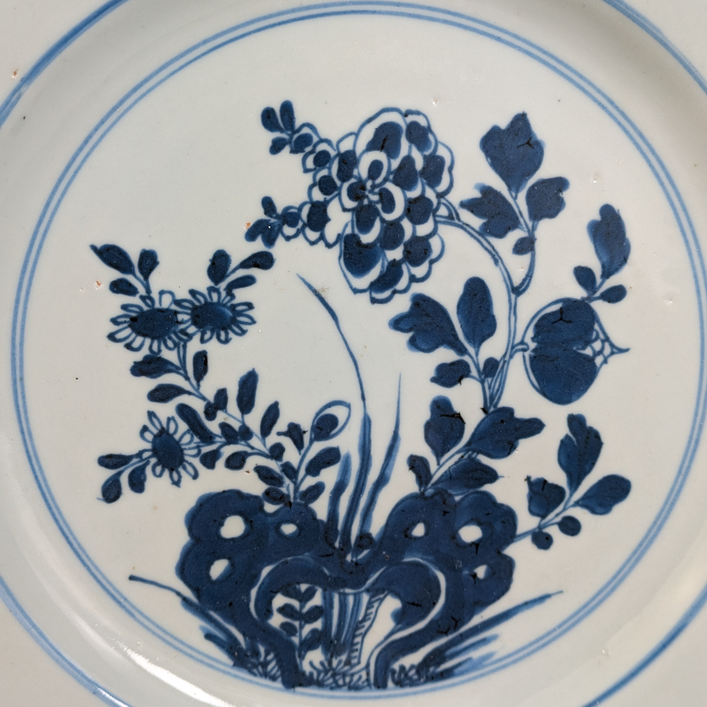 Plato Chino Azul y blanco, Periodo Kangxi (1662-1722)