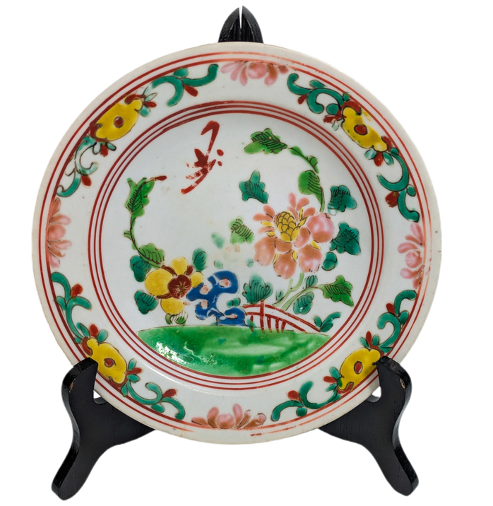 Plato Chino Bencharong, para el Sudeste asiático, Periodo Qianlong (1736-1795)