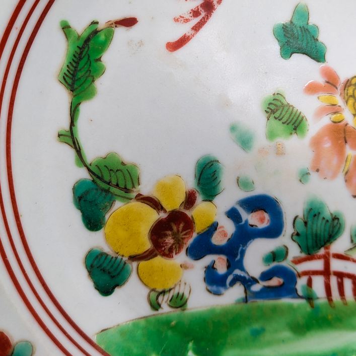 Plato Chino Bencharong, para el Sudeste asiático, Periodo Qianlong (1736-1795)