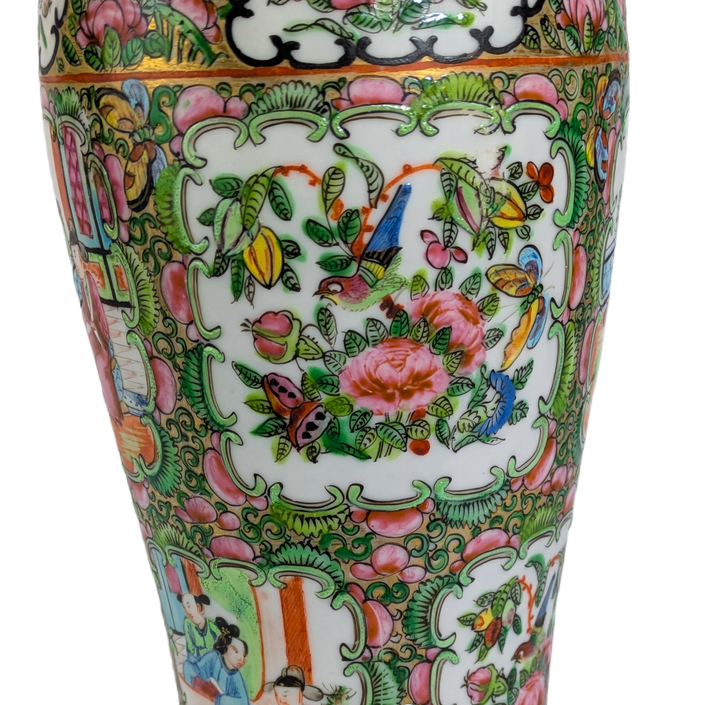 Jarrón Chino Rose Medallion, Periodo Tongzhi (1861-1875)