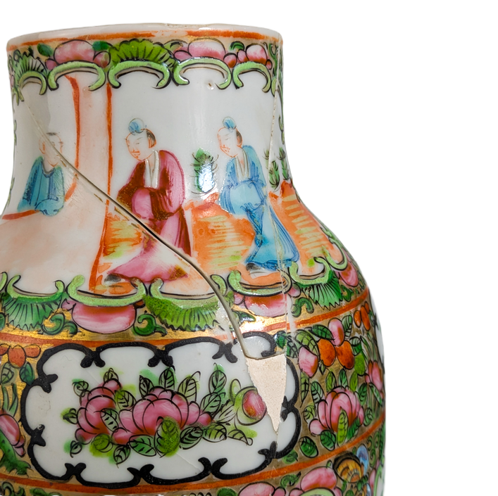 Jarrón Chino Rose Medallion, Periodo Tongzhi (1861-1875)