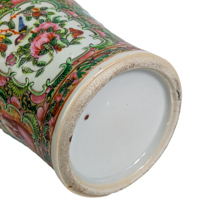 Jarrón Chino Rose Medallion, Periodo Tongzhi (1861-1875)