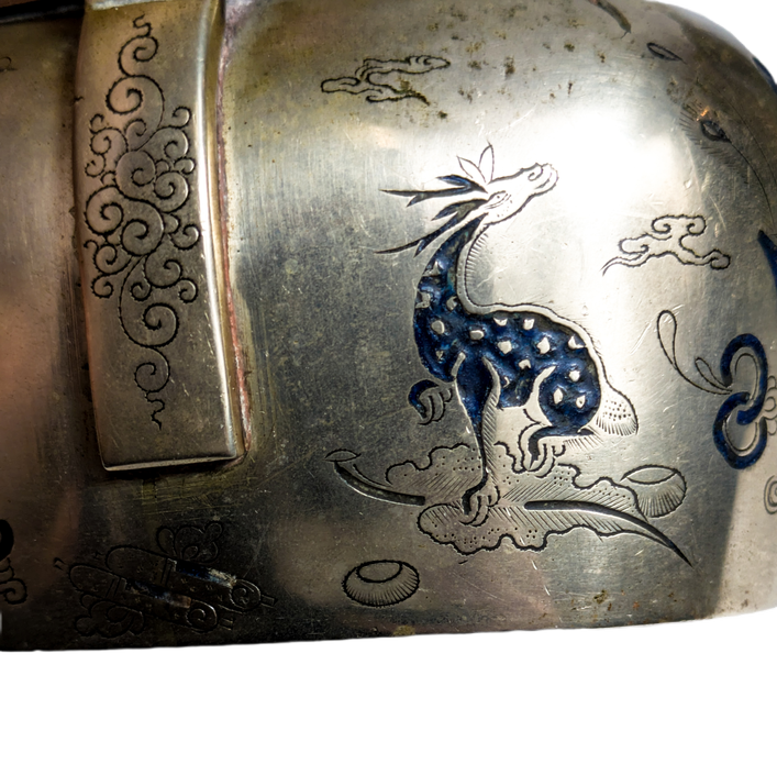 Calentador de manos Chino plateado, Finales dinastía Qing (1644-1912)