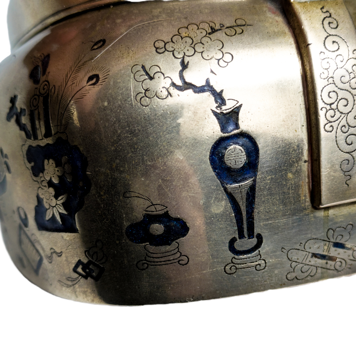 Calentador de manos Chino plateado, Finales dinastía Qing (1644-1912)