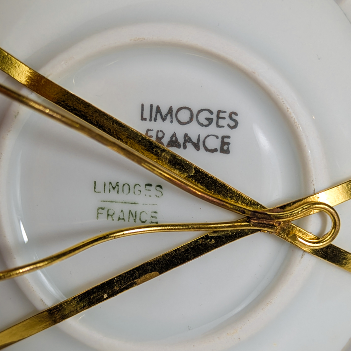 Lote de 3 platitos de Limoges, Francia, c.1970