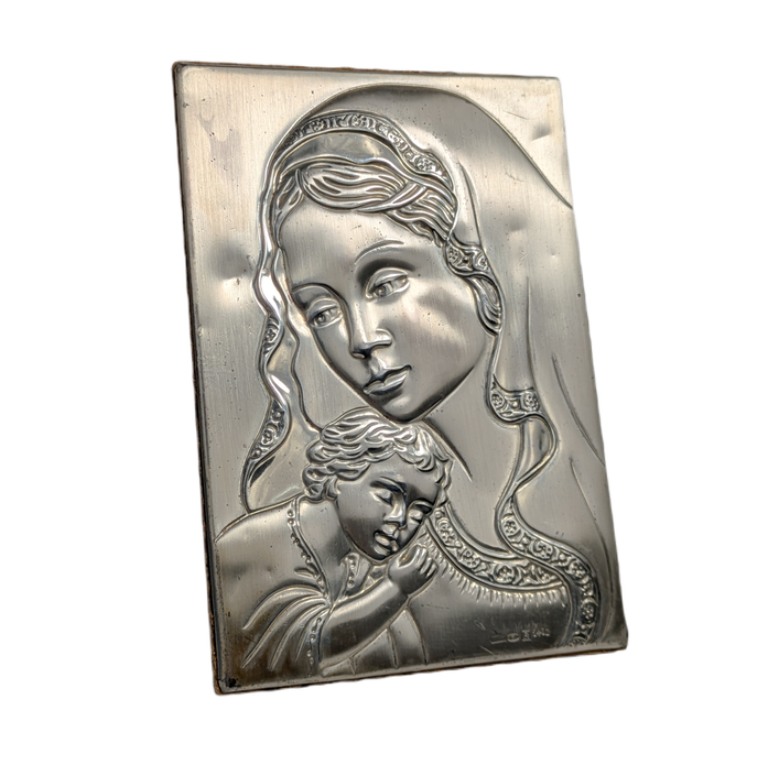 Icono Virgen de plata Bilaminada 925