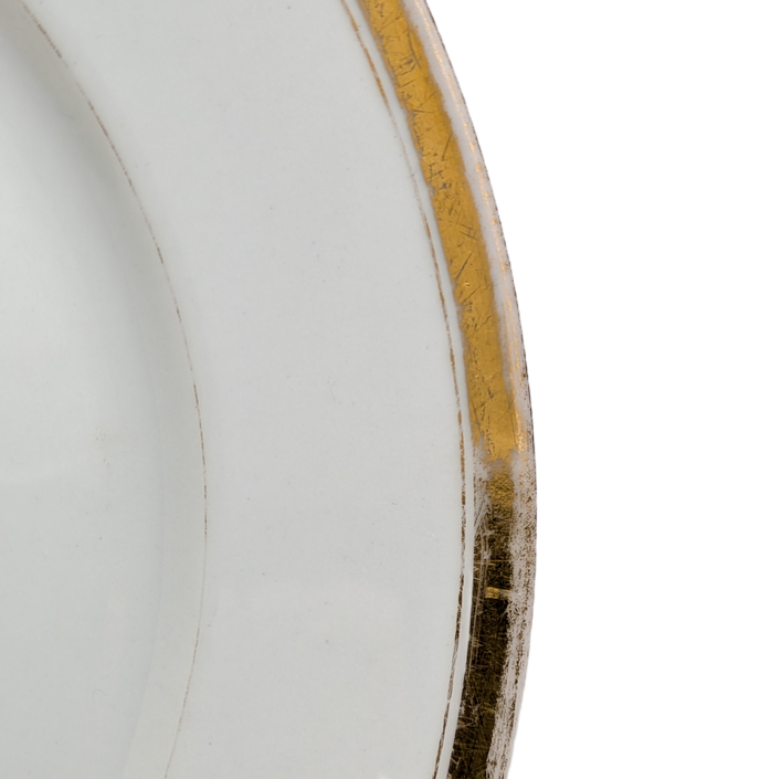 Plato Francés dorado de Vieux Paris o Limoges finales s.XIX