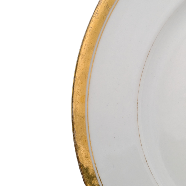 Plato Francés dorado de Vieux Paris o Limoges finales s.XIX