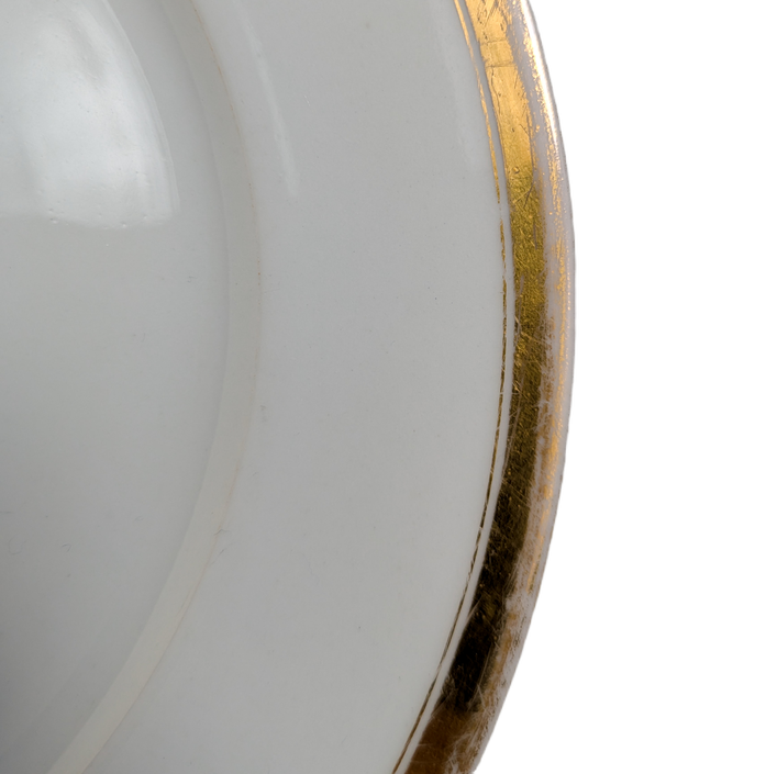 Plato Francés dorado de Vieux Paris o Limoges finales s.XIX