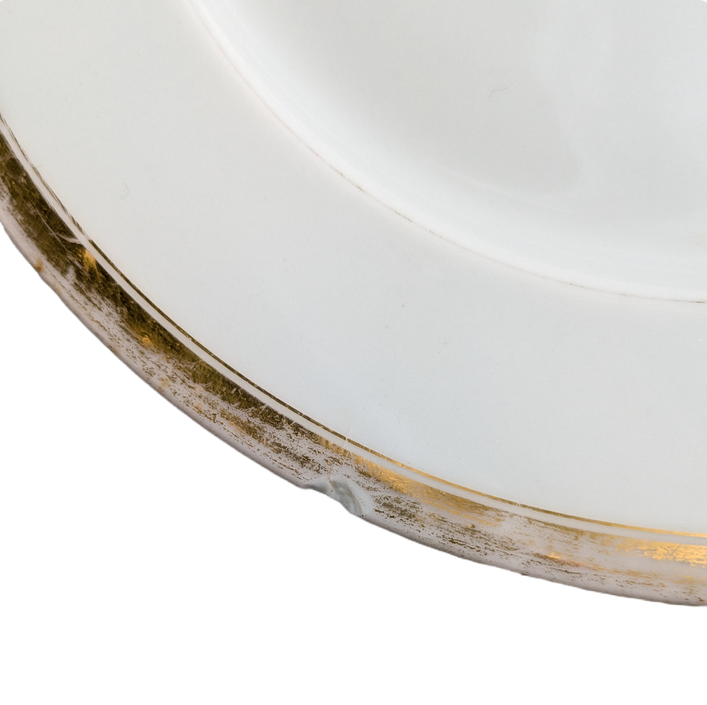 Plato Francés dorado de Vieux Paris o Limoges finales s.XIX