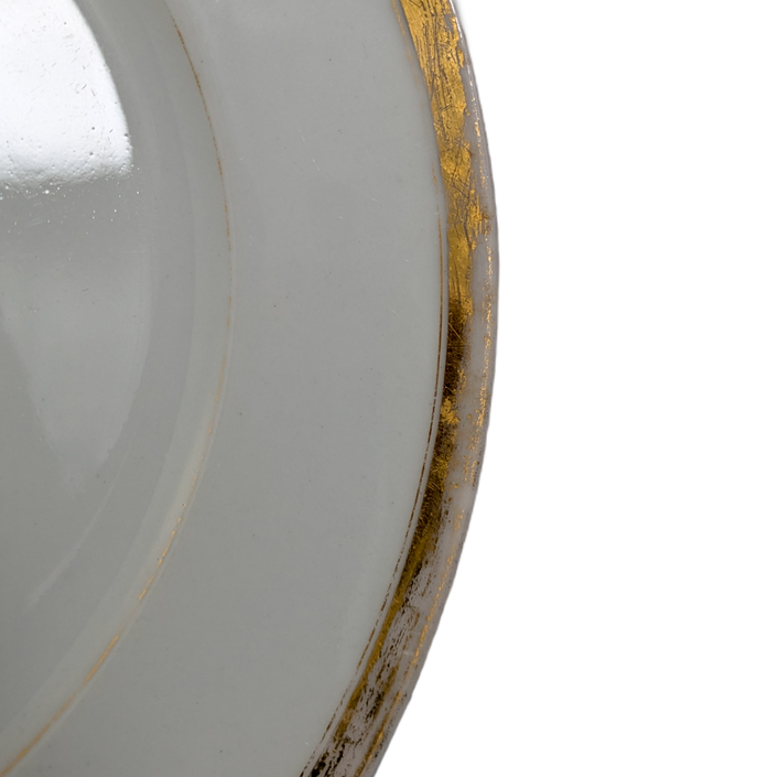 Plato Francés dorado de Vieux Paris o Limoges finales s.XIX