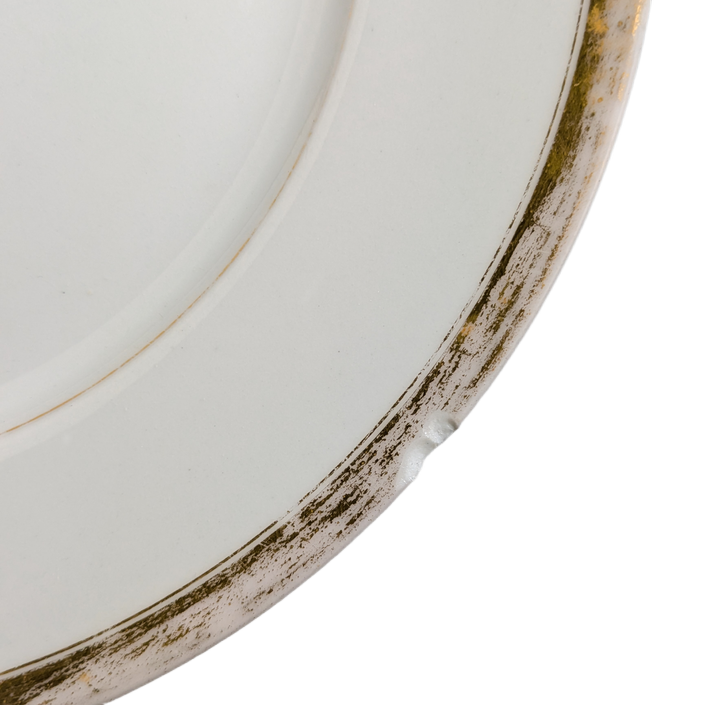 Plato Francés dorado de Vieux Paris o Limoges finales s.XIX