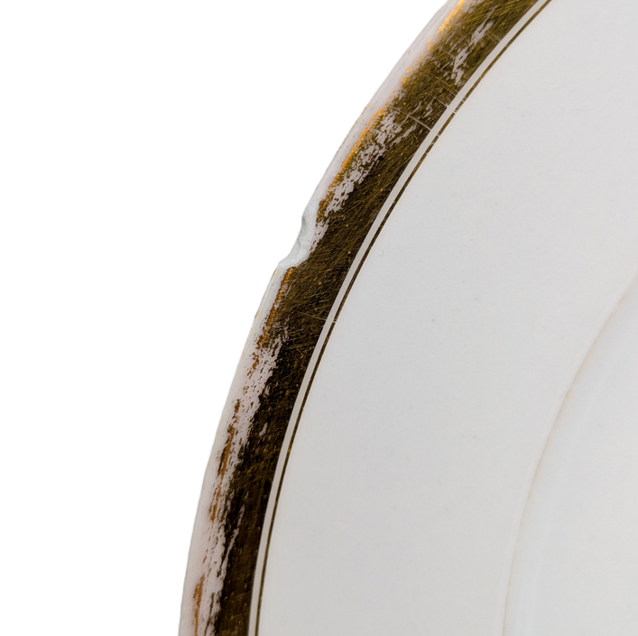 Plato Francés dorado de Vieux Paris o Limoges finales s.XIX