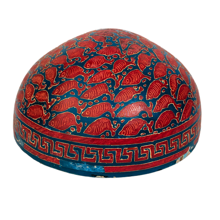 Cuenco de calabaza lacada Mexicano, Olinala guerrero c.1900