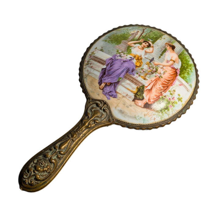 Espejo de mano Francés Art Nouveau c.1920