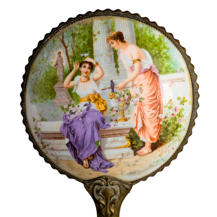 Espejo de mano Francés Art Nouveau c.1920