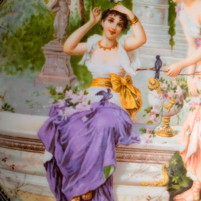 Espejo de mano Francés Art Nouveau c.1920