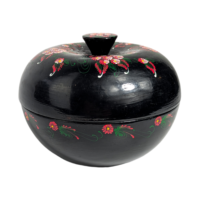 Caja Joyero de laca rusa en forma de Manzana, Rusia c.1960