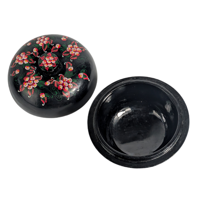 Caja Joyero de laca rusa en forma de Manzana, Rusia c.1960