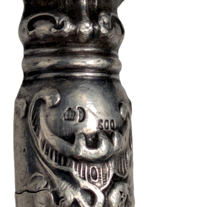 Cuchillo para pescado Chapado en plata 800, Alemania c.1900