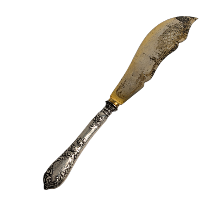 Cuchillo para pescado Chapado en plata 800, Alemania c.1900