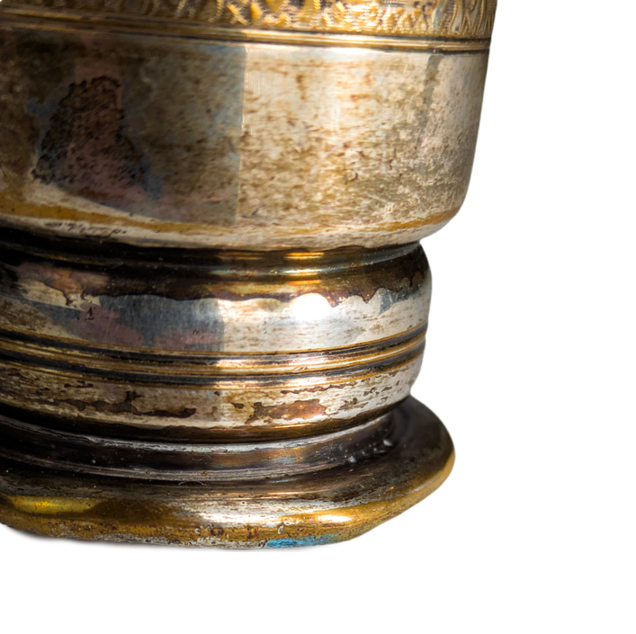 Pareja de Vasos Franceses Bañados en Plata c.1900