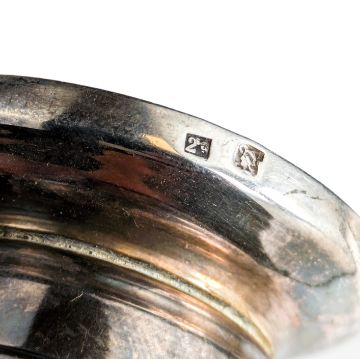 Pareja de Vasos Franceses Bañados en Plata c.1900