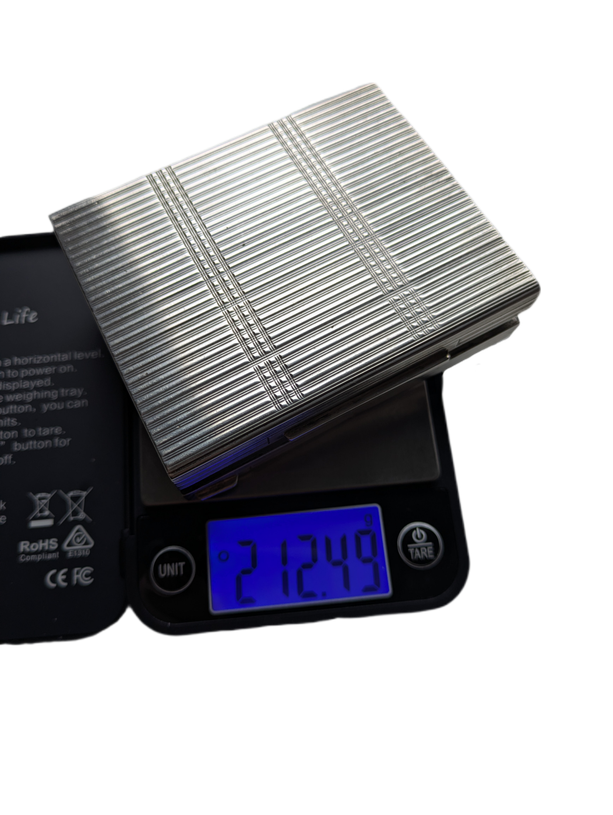 Caja polvera para maquillaje de plata 800