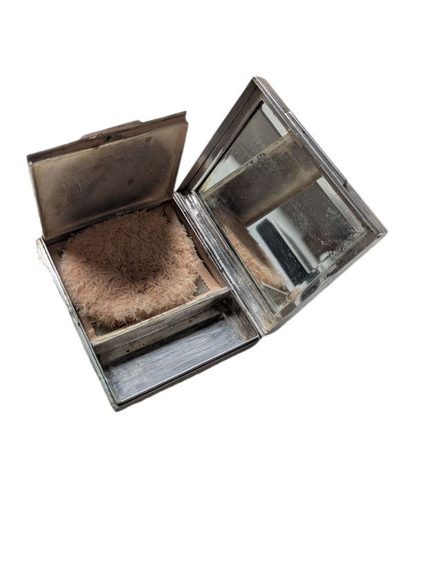Caja polvera para maquillaje de plata 800