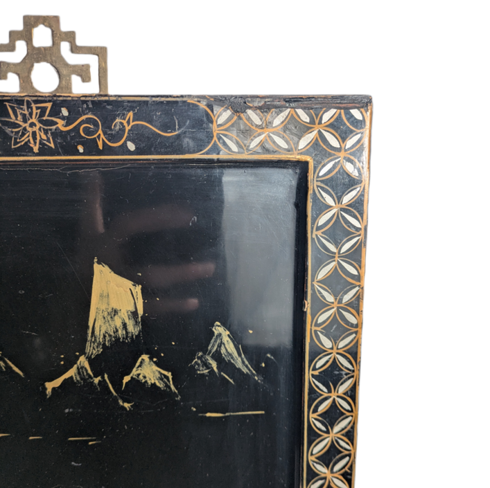 Pareja de Paneles Chinos Lacados c.1960 alt 61cm