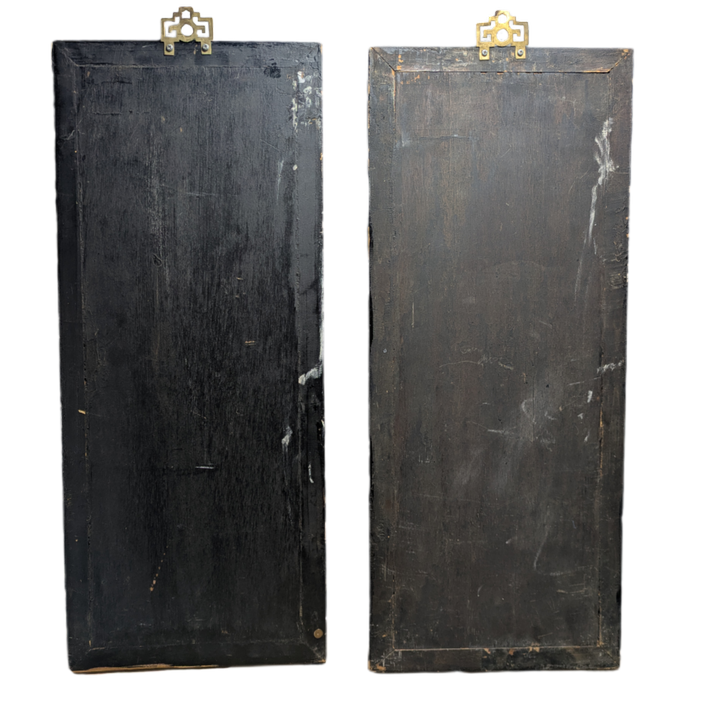 Pareja de Paneles Chinos Lacados c.1960 alt 61cm