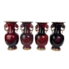 Conjunto de 4 Jarrones Sang de Boeuf Chinos s.XX