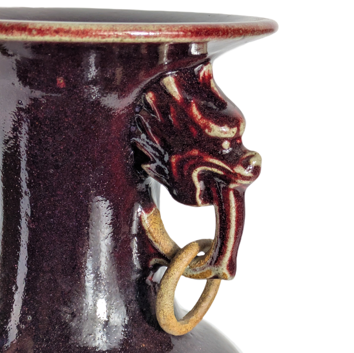 Conjunto de 4 Jarrones Sang de Boeuf Chinos s.XX