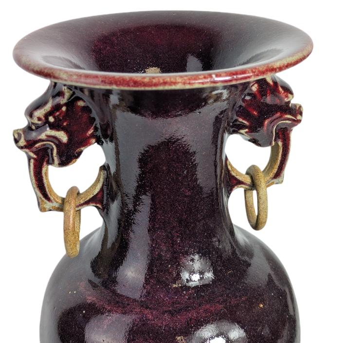 Conjunto de 4 Jarrones Sang de Boeuf Chinos s.XX