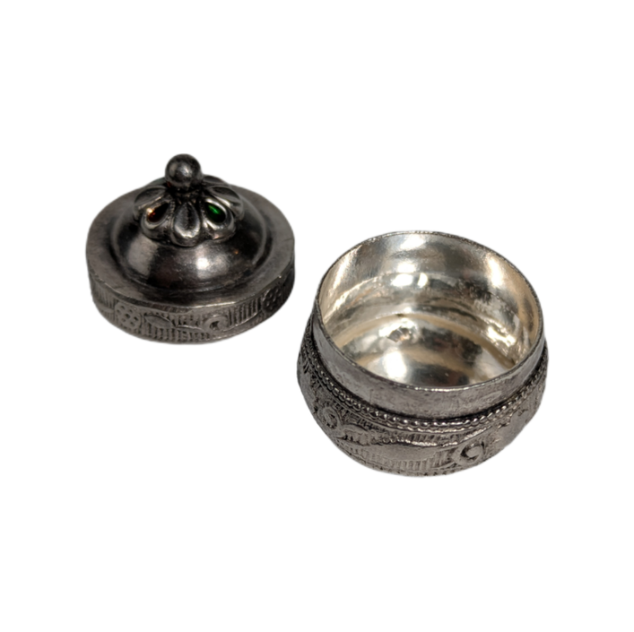 Pequeña Cajita Pastillero de Plata India esmaltada 11g