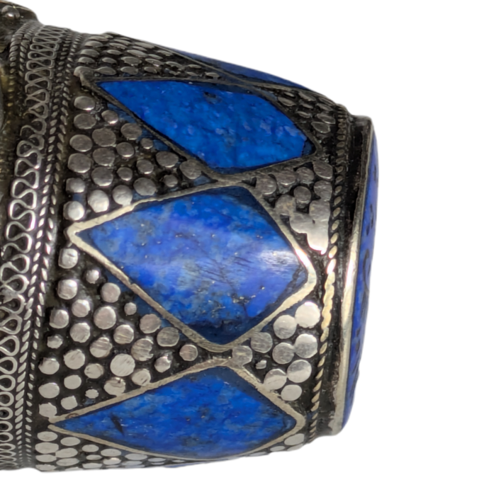 Anillo de Plata y lapislázuli tribal Kuchi, Afganistán