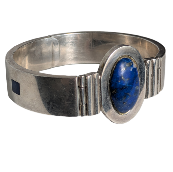 Brazalete de plata "950" y Lapislázuli de Chile