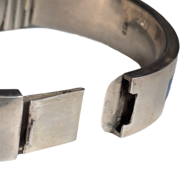 Brazalete de plata "950" y Lapislázuli de Chile