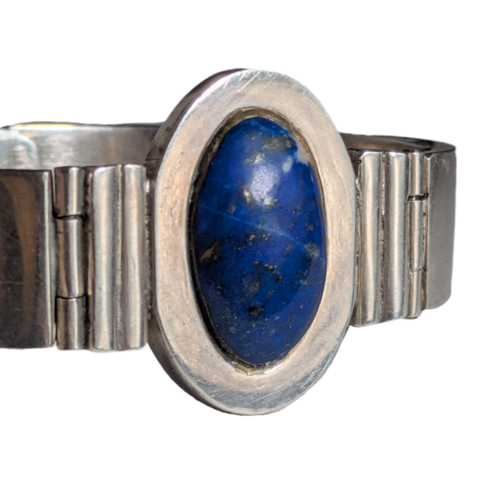Brazalete de plata "950" y Lapislázuli de Chile