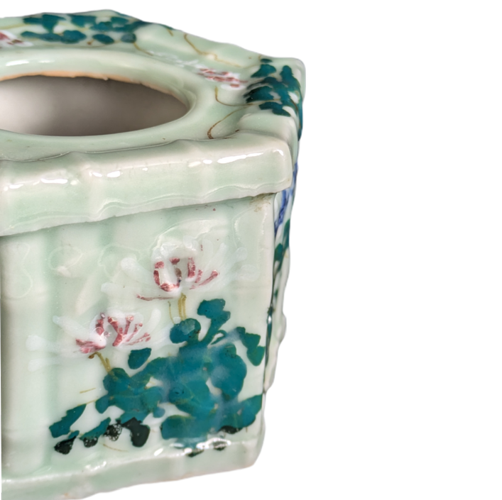 Haidai Calentador de copas de sake Japonés celadón Seto Periodo Meiji (1868-1911)